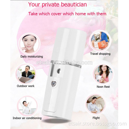 Portable Face Skin Hand Mist Spray Atomization Facial Humectant
